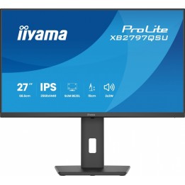 IIYAMA Monitor ProLite 27 cali XB2797QSU-B1 IPS,QHD,2xHDMI,DP,350cd,75Hz,1000:1, USB HUB,x4 ((2x Type-A v.3.2 Gen 1 (5Gbps, 4.5W