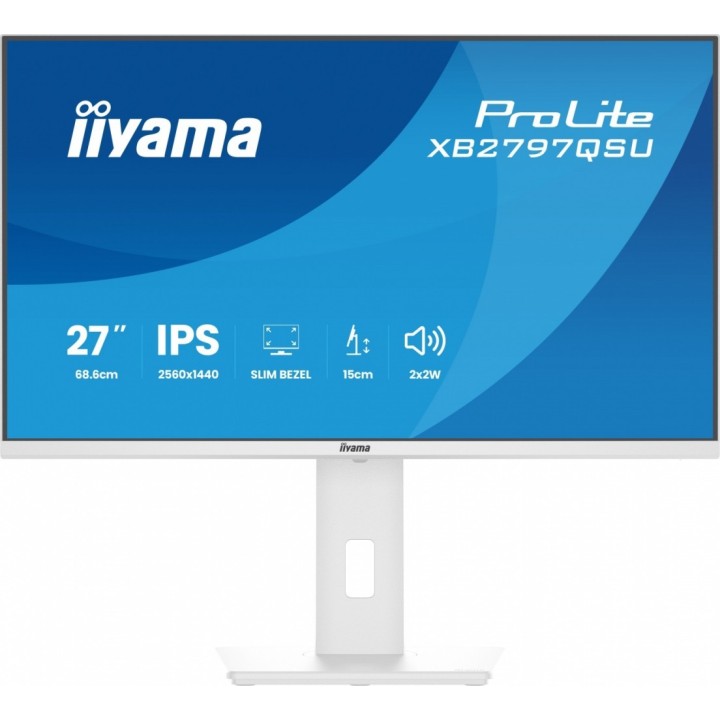IIYAMA Monitor 27 cali XB2797QSU-W1 IPS, QHD, 2xHDMI, DP, 350cd, 75Hz, 1000:1, USB HUB x4