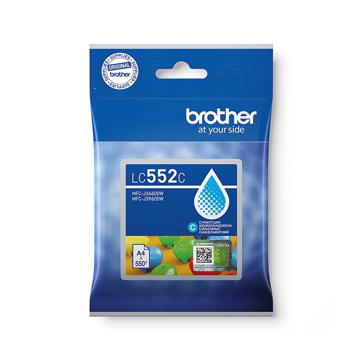 Brother oryginalny ink / tusz LC552C, cyan, 550s