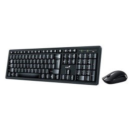 Genius Smart KM-8200 zestaw klawiatura bezprzewodowa US, czarna z myszą optyczną bezprzewodową, 1x AA, 1x AAA, klasyczna, progra