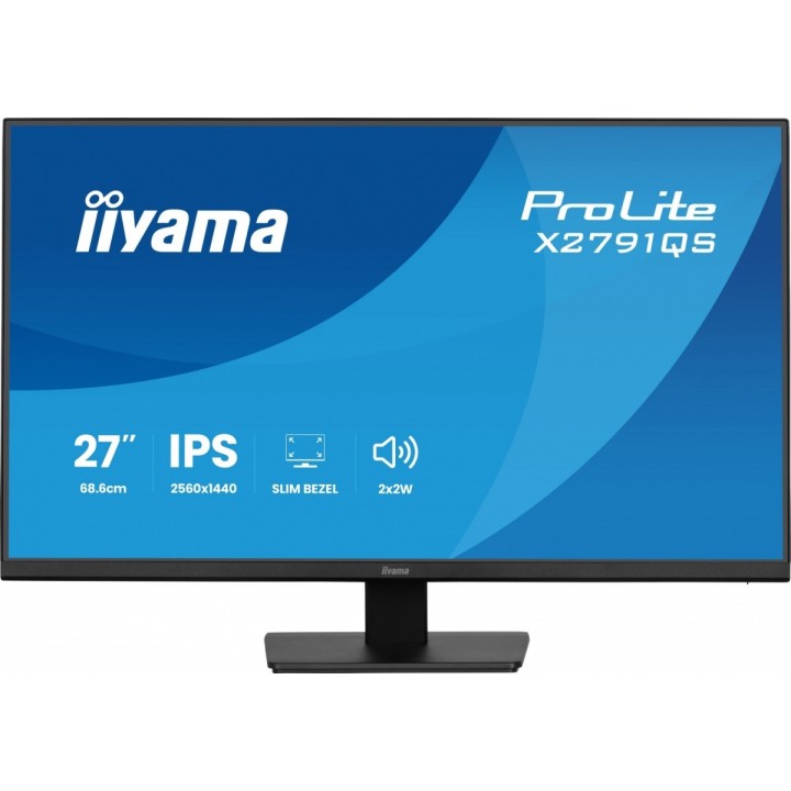 IIYAMA Monitor 27 cali X2791QS-B1 IPS, QHD, 120Hz, HDMI, DP, 2xUSB, 1500:1, 350cd, 2x2W, cienka ramka z 4 stron