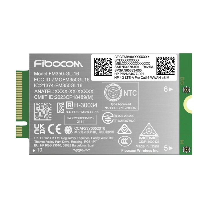 HP Inc. Modem 4G LTE-AP WWAN AM5R3AA