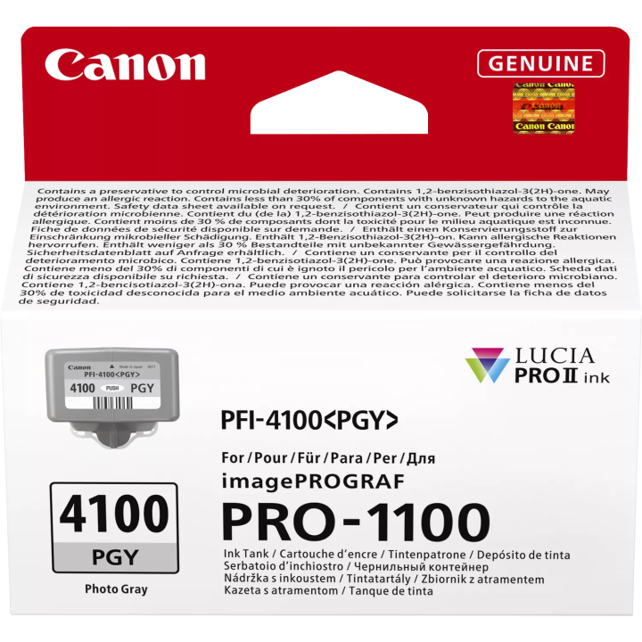 Canon oryginalny ink / tusz PFI-4100 PGY, 6784C001, photo grey