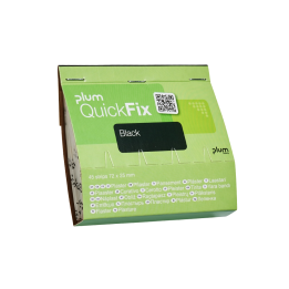 PLASTRY Z TKANINY PLUM QUICKFIX BLACK CZARNE 25X72MM 45 SZT