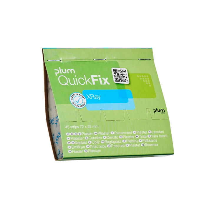 PLASTRY WYKRYWALNE PLUM QUICKFIX XRAY NIEBIESKIE 25X72MM 45 SZT