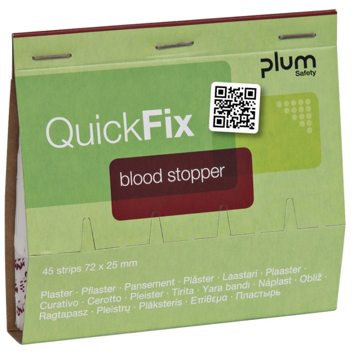 PLASTRY TAMUJĄCE KRWAWIENIE PLUM QUICKFIX BLOOD STOPPER BEŻOWE 25X72MM 45 SZT