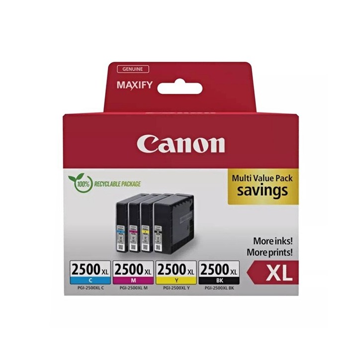 Canon oryginalny ink / tusz PGI-2500XL BK/C/M/Y MULTI, 9254B010, CMYK