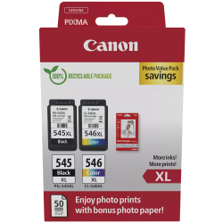 Canon oryginalny ink / tusz PG-545XL/CL-546XL/GP-501, 8286B011, black/color, 400s, value pack
