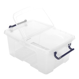 POJEMNIK Z DZIELONĄ POKRYWĄ 12L FELLOWES 100143935 PRZEZROCZYSTY/NIEBIESKI