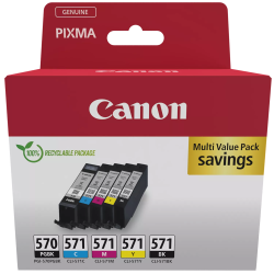 Canon oryginalny ink / tusz PGI-570/CLI-571 PGBK/C/M/Y/BK, 0372C006, CMYK, high capacity, multi pack