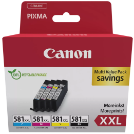 Canon oryginalny ink / tusz CLI-581 XXL CMYK, 1998C007, CMYK, 4*11.7ml, very high capacity, 4-pack