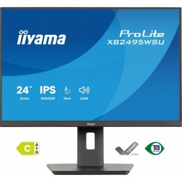 IIYAMA Monitor 24 cale XB2495WSU-B1 IPS,16:10,350cd,4ms,HDMI, 100Hz,1500:1, 4xUSB,2x2W,HAS150 (PIVOT)