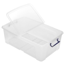 POJEMNIK Z DZIELONĄ POKRYWĄ 50L FELLOWES 100143938 PRZEZROCZYSTY/NIEBIESKI