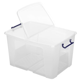 POJEMNIK Z DZIELONĄ POKRYWĄ 65L FELLOWES 100143939 PRZEZROCZYSTY/NIEBIESKI