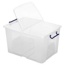 POJEMNIK Z DZIELONĄ POKRYWĄ 65L FELLOWES 100143939 PRZEZROCZYSTY/NIEBIESKI