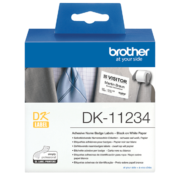 Brother etykiety papierowe 60mm x 86mm, biała, 260 szt., DK11234, do drukarek typu QL