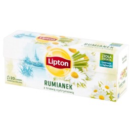 HERBATA ZIOŁOWA RUMIANEK Z TRAWĄ CYTRYNOWĄ LIPTON 20 TOREBEK