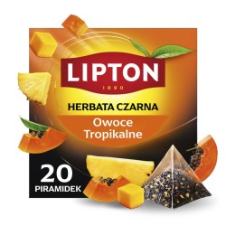 HERBATA CZARNA OWOCE TROPIKALNE LIPTON PIRAMIDKI 20 TOREBEK