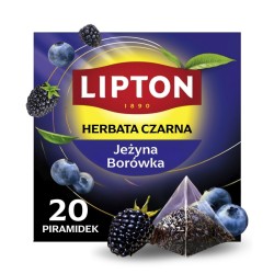 HERBATA CZARNA JEŻYNA I BORÓWKA LIPTON PIRAMIDKI 20 TOREBEK