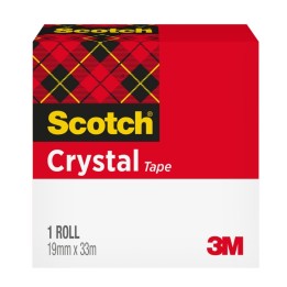 TAŚMA BIUROWA 19MMX33M 3M SCOTCH® CRYSTAL CLEAR 600 BEZBARWNA