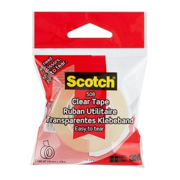 TAŚMA BIUROWA 19MMX33M 3M SCOTCH® 508 BEZBARWNA ŻÓŁTA