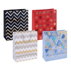 TOREBKA NA PREZENTY 25X30X10CM DONAU HOME MIX WZORÓW LAMINOWANA