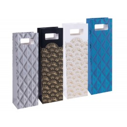 TOREBKA NA ALKOHOL 12X41,5X8CM DONAU HOME MIX WZORÓW LAMINOWANA