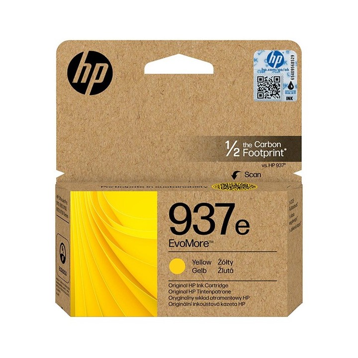 HP oryginalny ink EvoMore 4S6W8NE, HP 937e, yellow, 1650s