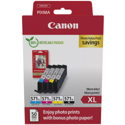Canon oryginalny ink / tusz CLI-571XL BK/C/M/Y PHOTO VALUE, 0332C006, CMYK