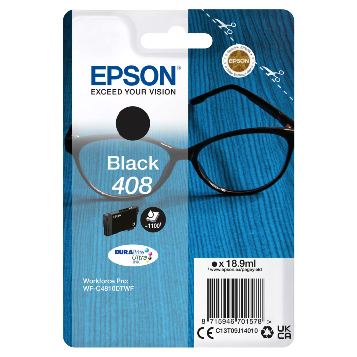 Epson oryginalny ink / tusz C13T09J14010, T09J140, 408, black, 18.9ml