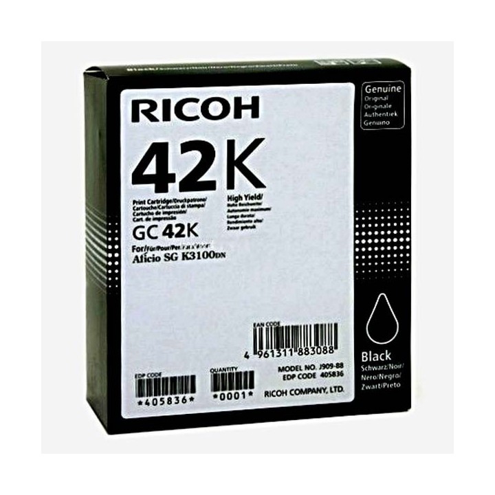 Ricoh oryginalny wkład żelowy 405836, GC 42K, black, 10000s