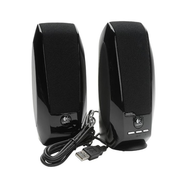 Logitech głośniki S150, 2.0, 1,2W, czarne, regulacja głośności, przenośne, 90Hz-20kHz