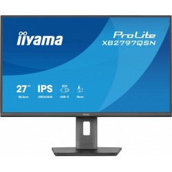 IIYAMA Monitor 27 cali XB2797QSN-B1 IPS/3.7 megapixel QHD, HAS150/ 350cd/1ms/HDMI/Displayport, USBC DOCK 65W, 4USB HUB, RJ45