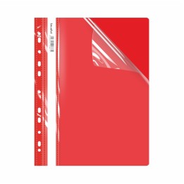 SKOROSZYT TWARDY PLASTIKOWY Z PERFORACJĄ A4 BIUR-FOL ECONOMY STP-02-01 CZERWONY PVC