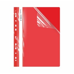 SKOROSZYT TWARDY PLASTIKOWY Z PERFORACJĄ A4 BIUR-FOL ECONOMY STP-02-01 CZERWONY PVC