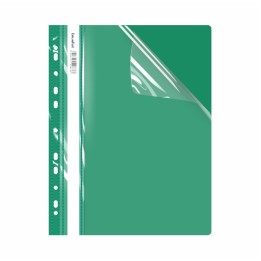 SKOROSZYT TWARDY PLASTIKOWY Z PERFORACJĄ A4 BIUR-FOL ECONOMY STP-02-02 ZIELONY PVC