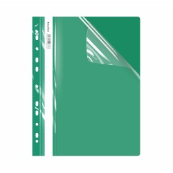 SKOROSZYT TWARDY PLASTIKOWY Z PERFORACJĄ A4 BIUR-FOL ECONOMY STP-02-02 ZIELONY PVC