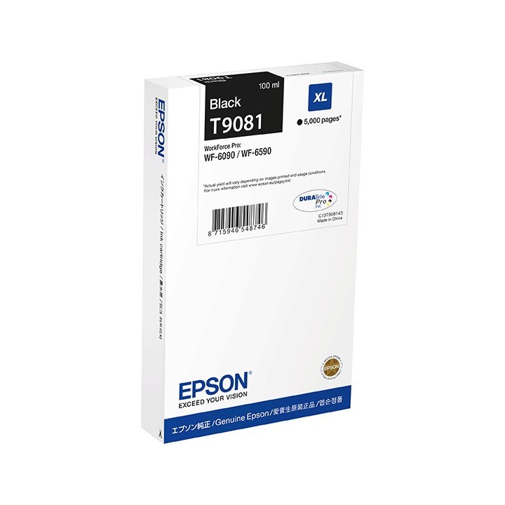 Epson oryginalny ink / tusz C13T90814N, T9081, XL, black, 100ml