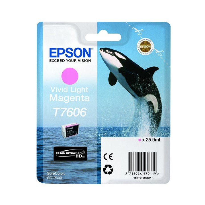 Epson oryginalny ink / tusz C13T76064N10, T7606, vivid light magenta, 25,9ml, 1szt