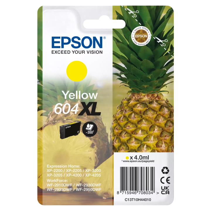 Epson oryginalny ink / tusz C13T10H44010, T10H440, 604XL, yellow, 350s, 4.0ml