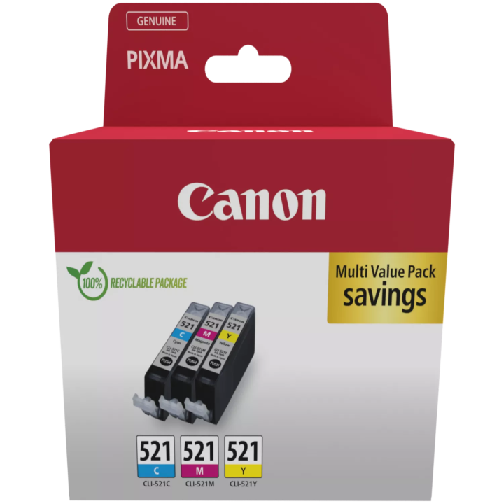 Canon oryginalny ink / tusz CLI-521 CMY, 2934B015, CMY, multipack