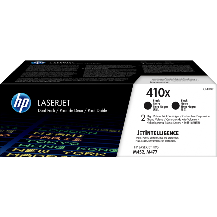 HP oryginalny toner CF410XD HP 410X black 13000 2x6500 s high capacity dual pack 680g