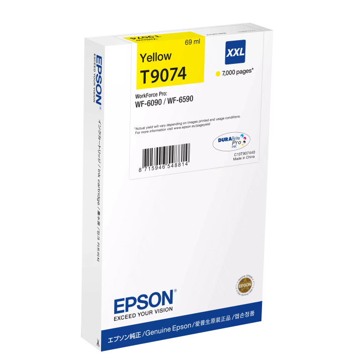 TUSZ ORYGINALNY EPSON T9074 C13T90744N YELLOW 69 ML