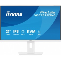IIYAMA Monitor 27 cali XB2797QSNP-W1 IPS,QHD,USB-c Dock 96W,HDMI, 350cd,1ms, DP, DisplayPort x1 (Daisy Chain MST max. 2560 x1440