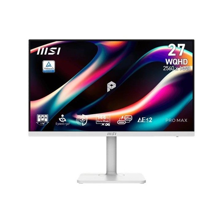 MSI Monitor PRO MAX 271QPHW E14 27 cali/LED/WQHD/FLAT/144Hz/Biały