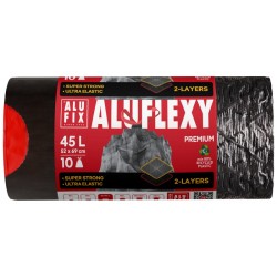 WORKI NA ŚMIECI LDPE Z TAŚMĄ ALUFIX ALUFLEXY STALOWE 45L 10SZT.