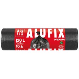 WORKI NA ŚMIECI LDPE ALUFIX PROFI CZARNE 120L 10SZT.