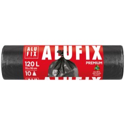 WORKI NA ŚMIECI LDPE ALUFIX PROFI CZARNE 120L 10SZT.