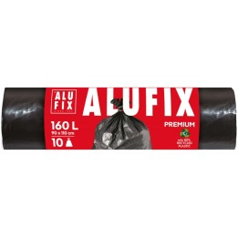 WORKI NA ŚMIECI LDPE ALUFIX PROFI CZARNE 160L 10SZT.