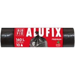 WORKI NA ŚMIECI LDPE ALUFIX PROFI CZARNE 160L 10SZT.